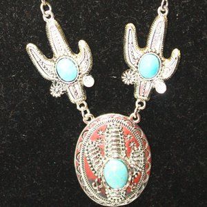 silver and turquios